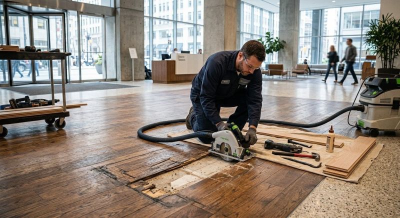 Our team working on Flooring Service projects in White Lake, MI