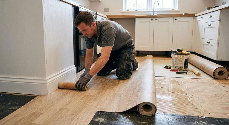Sheet Linoleum Installation in Berkley, MI