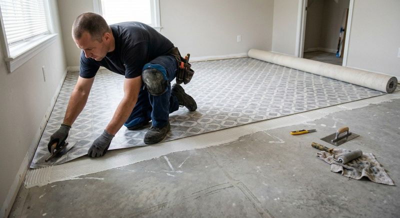 Sheet Linoleum Installation in Brighton, MI